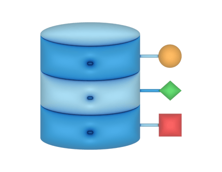 Blue Database Diagram Symbols png