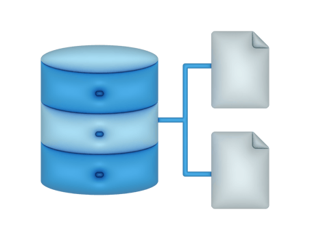 Blue Database Server Hosting Files png