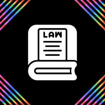 Law Book Vector Icon