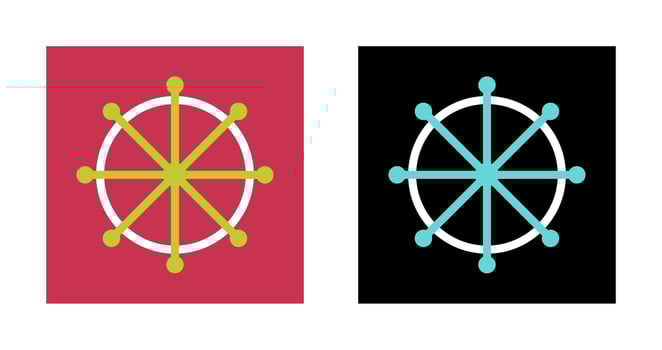Ship Helm Vector Icon