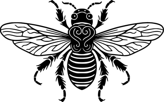 Bee - High Quality Vector Logo - Vector illustration ideal for T-shirt graphic
