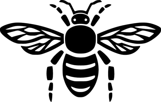 Bee - Minimalist and Flat Logo - Vector illustration