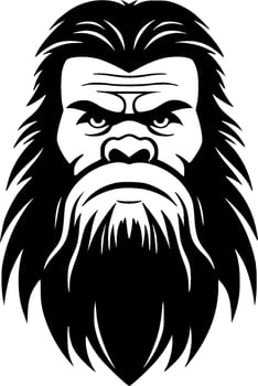 Bigfoot, Minimalist and Simple Silhouette - Vector illustration