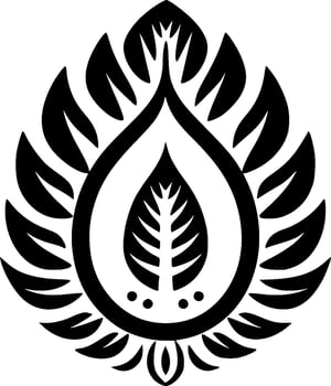 Boho - Black and White Isolated Icon - Vector illustration
