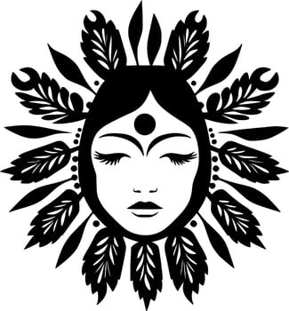 Boho - Minimalist and Flat Logo - Vector illustration
