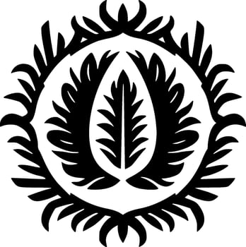 Boho - Black and White Isolated Icon - Vector illustration