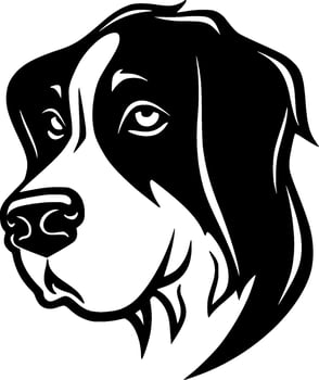 Dog - Minimalist and Flat Logo - Vector illustration