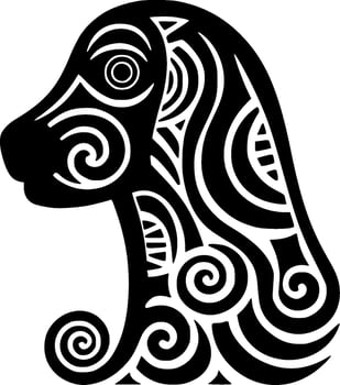 Dog, Minimalist and Simple Silhouette - Vector illustration