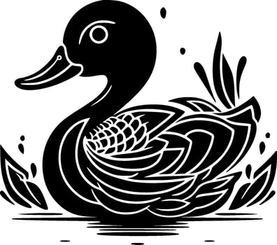 Duck - Minimalist and Flat Logo - Vector illustration