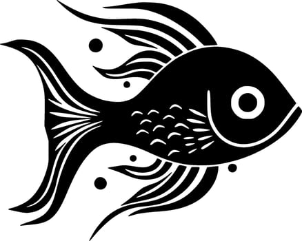 Fish, Black and White Vector illustration