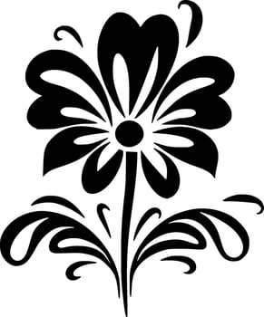 Flower, Minimalist and Simple Silhouette - Vector illustration