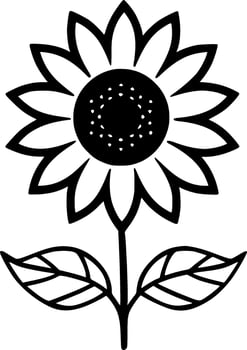 Flower - Minimalist and Flat Logo - Vector illustration