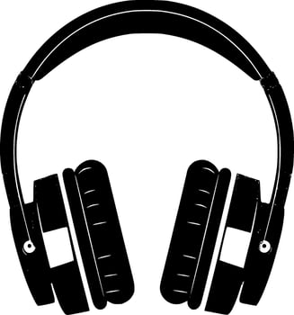 Headphones - Minimalist and Flat Logo - Vector illustration