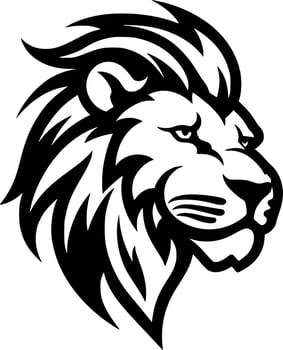 Lion - Minimalist and Flat Logo - Vector illustration