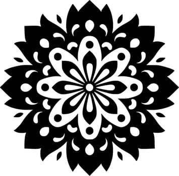 Mandala - Minimalist and Flat Logo - Vector illustration