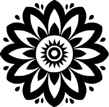 Mandala - Minimalist and Flat Logo - Vector illustration