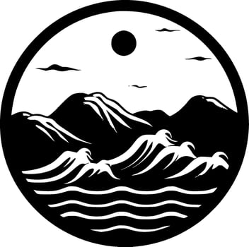 Ocean - Minimalist and Flat Logo - Vector illustration