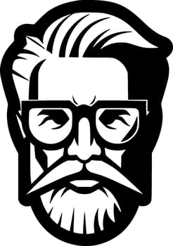 Papa, Minimalist and Simple Silhouette - Vector illustration