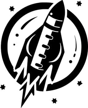 Rocket - Minimalist and Flat Logo - Vector illustration