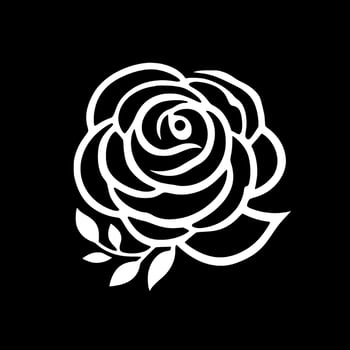 Rose - Minimalist and Flat Logo - Vector illustration