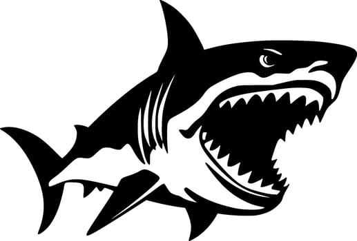 Shark - Minimalist and Flat Logo - Vector illustration
