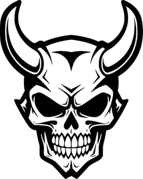 Skull - Minimalist and Flat Logo - Vector illustration