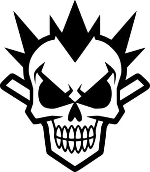 Skull, Minimalist and Simple Silhouette - Vector illustration