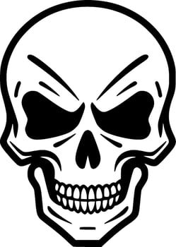 Skull, Minimalist and Simple Silhouette - Vector illustration