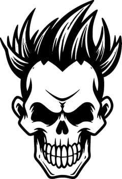 Skull - Minimalist and Flat Logo - Vector illustration