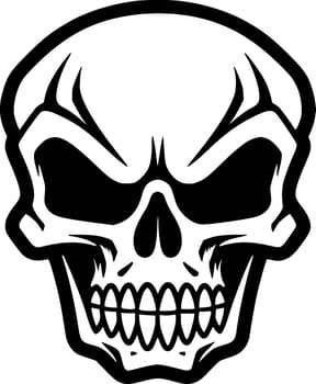Skull, Minimalist and Simple Silhouette - Vector illustration