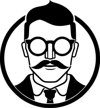 Teacher - Black and White Isolated Icon - Vector illustration