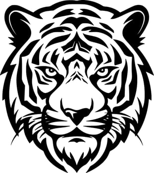 Tiger - Minimalist and Flat Logo - Vector illustration