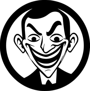 Vampire - Black and White Isolated Icon - Vector illustration