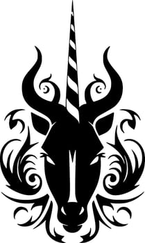 Unicorn, Minimalist and Simple Silhouette - Vector illustration