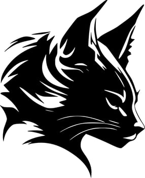 Wildcat - Black and White Isolated Icon - Vector illustration