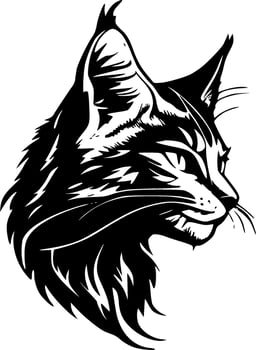 Wildcat - Minimalist and Flat Logo - Vector illustration
