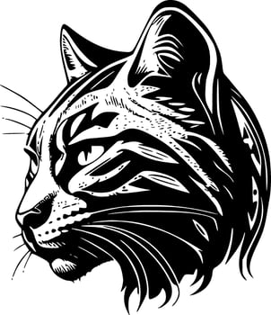 Wildcat, Minimalist and Simple Silhouette - Vector illustration