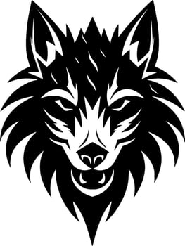 Wolf, Minimalist and Simple Silhouette - Vector illustration