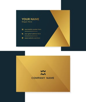 golden luxury business card template vector