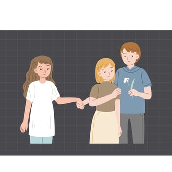 love affair relationship third person cheating set vector