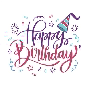 Stylish , fashionable  and awesome birthday quotes typography  illustrator vector