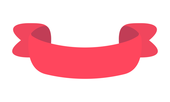 ribbon banner red fluttering for decorating a cute text frame png