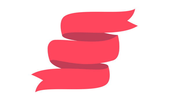 ribbon banner red fluttering for decorating a cute text frame png