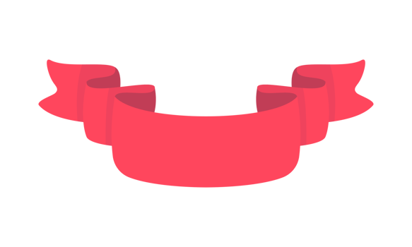 ribbon banner red fluttering for decorating a cute text frame png