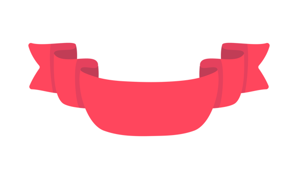 ribbon banner red fluttering for decorating a cute text frame png