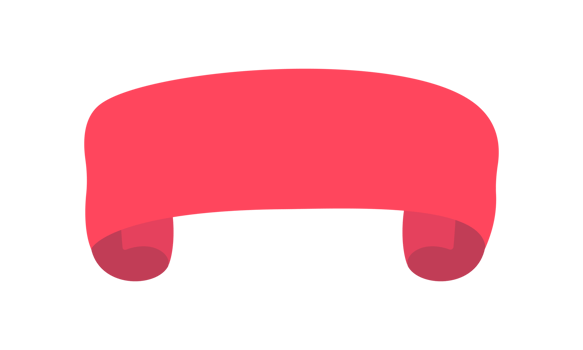 ribbon banner red fluttering for decorating a cute text frame png