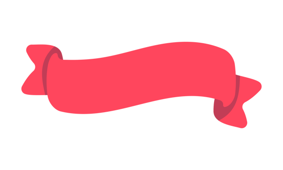 ribbon banner red fluttering for decorating a cute text frame png