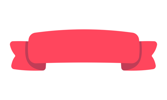 ribbon banner red fluttering for decorating a cute text frame png