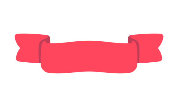 ribbon banner red fluttering for decorating a cute text frame png