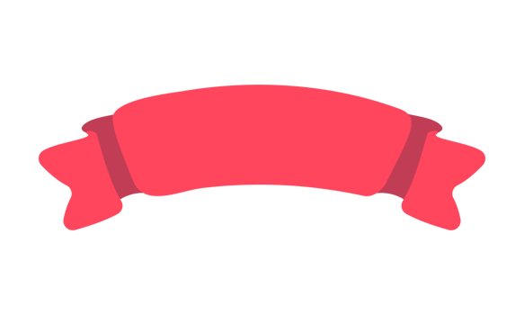ribbon banner red fluttering for decorating a cute text frame png